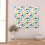Colorful abstract brush stroke art pattern Wall Tapestry Gallery Image 2