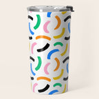 Colorful abstract brush stroke art pattern Travel Mug Gallery Image 2