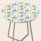 Colorful abstract brush stroke art pattern Side Table Gallery Image 2