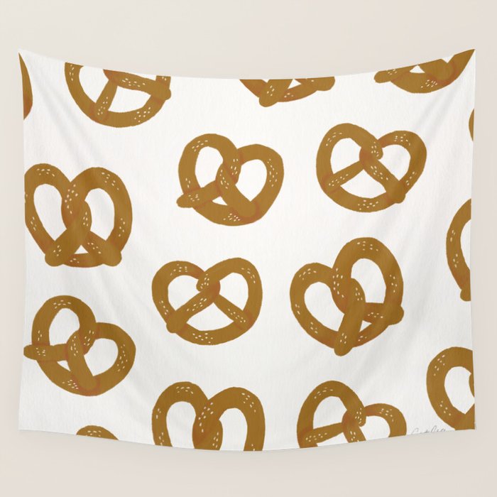 Pretzel Pattern - White Wall Tapestry Gallery Image 4