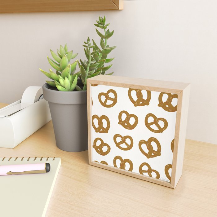 Pretzel Pattern - White Mini Art Print Gallery Image 2