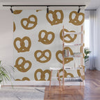 Pretzel Pattern - White Wall Mural Gallery Image 1