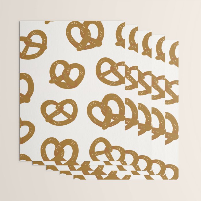 Pretzel Pattern - White Wrapping Paper Gallery Image 3