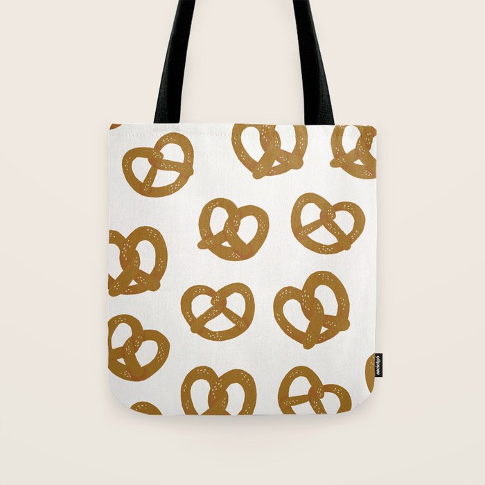 Pretzel Pattern - White Tote Bag Gallery Image 1