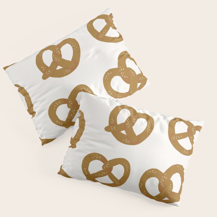 Pretzel Pattern - White Pillow Sham Gallery Image 1