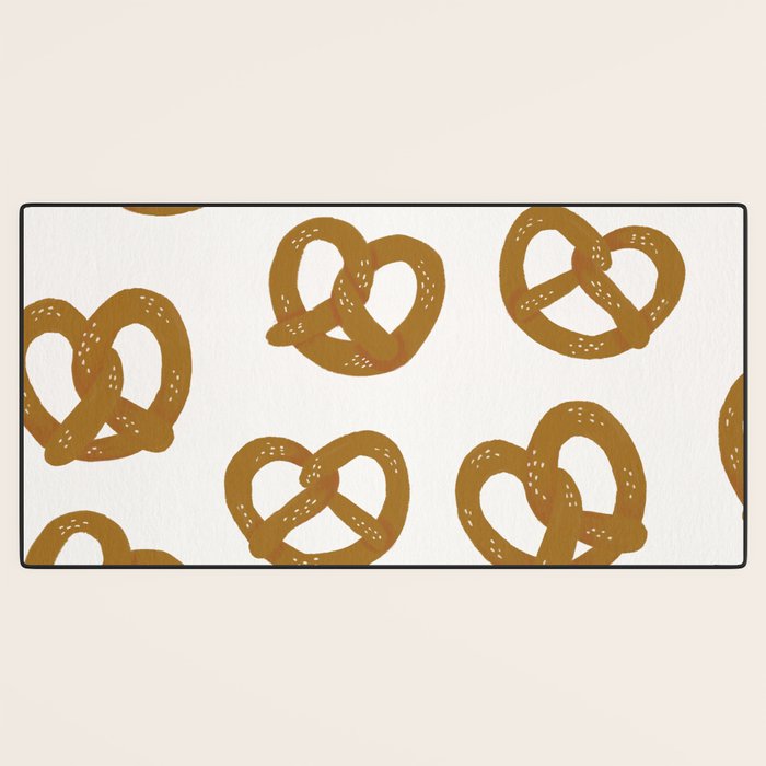 Pretzel Pattern - White Desk Mat Gallery Image 3