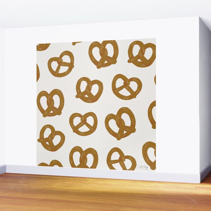 Pretzel Pattern - White Wall Mural Gallery Image 2