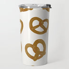 Pretzel Pattern - White Travel Mug Gallery Image 2