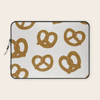 Pretzel Pattern - White Laptop Sleeve Gallery Image 1