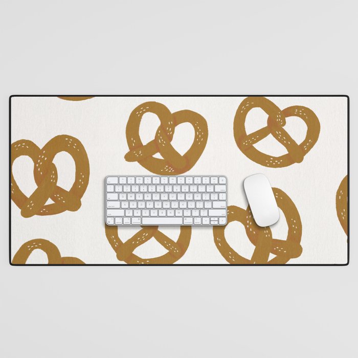 Pretzel Pattern - White Desk Mat Gallery Image 1