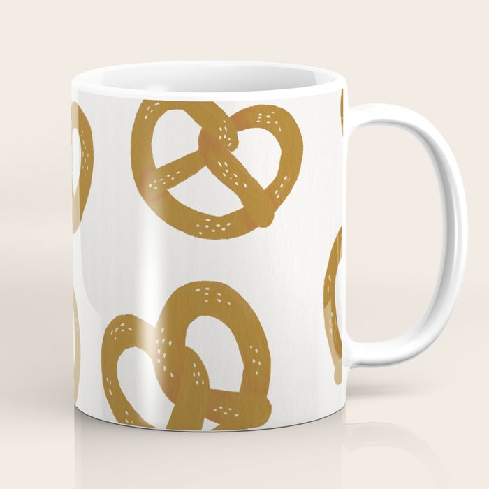 Pretzel Pattern - White Coffee Mug Gallery Image 1