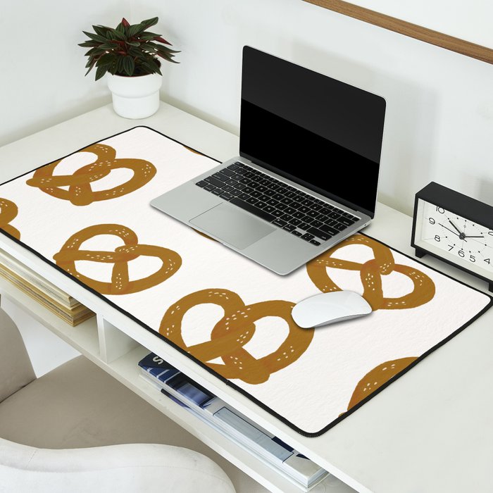 Pretzel Pattern - White Desk Mat Gallery Image 2