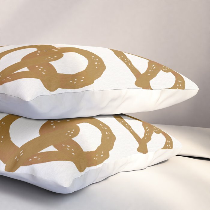Pretzel Pattern - White Pillow Sham Gallery Image 3