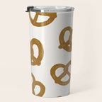 Pretzel Pattern - White Travel Mug Gallery Image 3