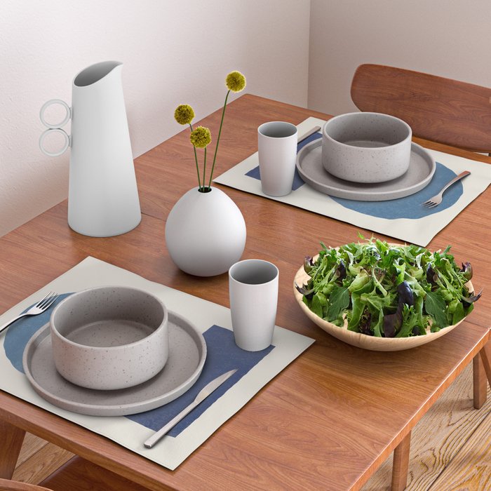 Geometric Balance - Blue Navy Placemat Gallery Image 2