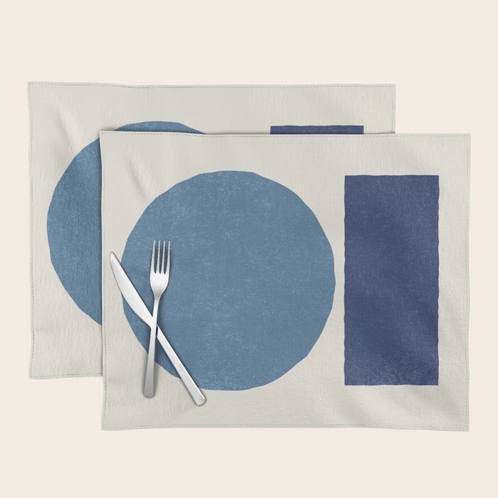 Geometric Balance - Blue Navy Placemat Gallery Image 1