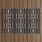 Country Western Pattern in Black Outdoor Rug Gallery Image 1