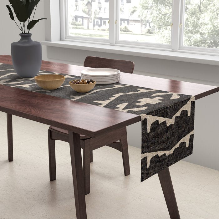 Country Western Pattern in Black Table Runner Gallery Image 2