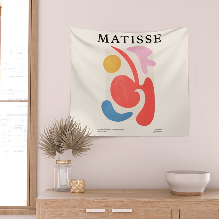 Abstract Shapes: Matisse Paper Cutouts III Wall Tapestry Gallery Image 2