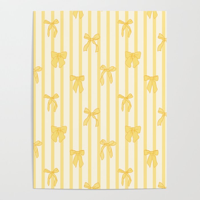 Charming Yellow Ribbon and Stripes  Poster Gallery Image 4