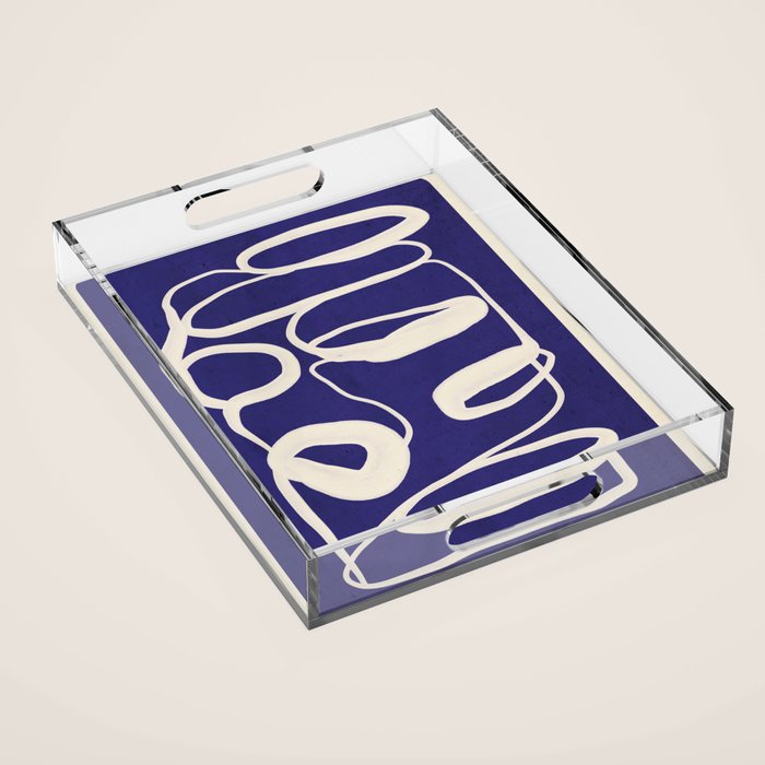 Abstract line art 100 Acrylic Tray Gallery Image 1