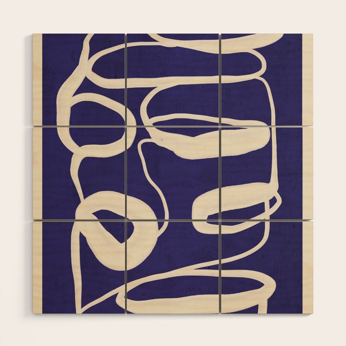 Abstract line art 100 Wood Wall Art Gallery Image 1