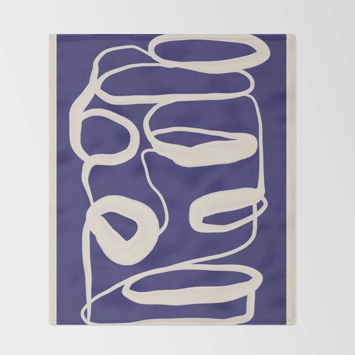 Abstract line art 100 Throw Blanket Gallery Image 2