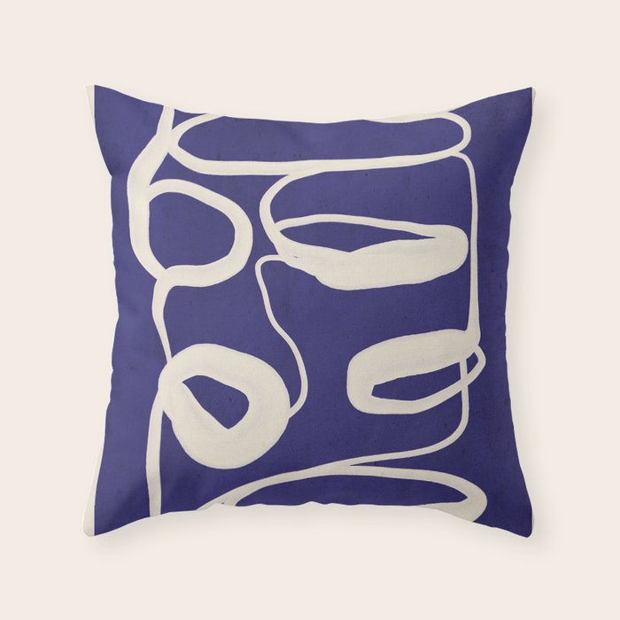 Abstract line art 100 Throw Pillow Gallery Image 6