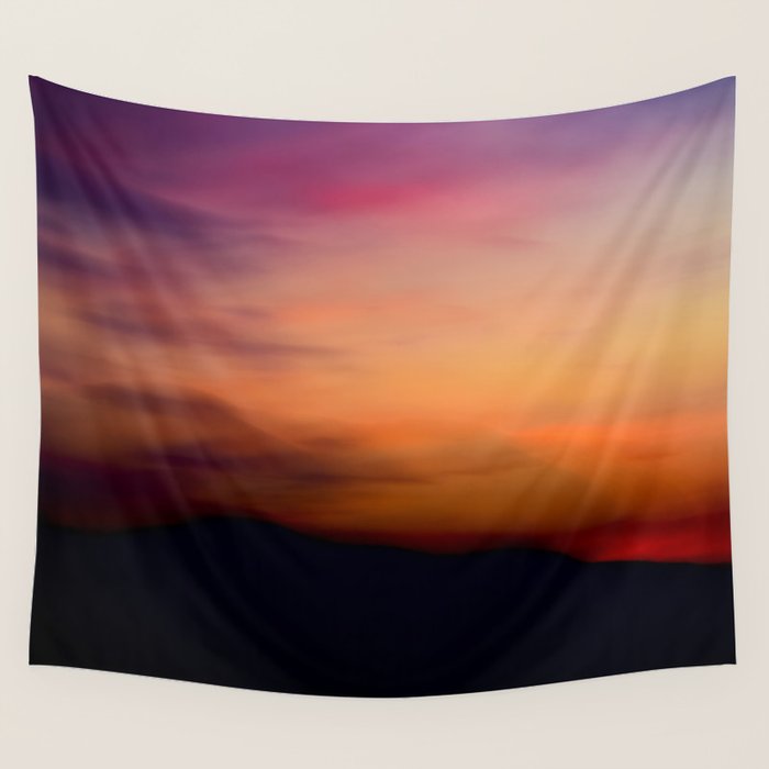 Afterglow II - abstract sunset nature Maine photography Wall Tapestry Gallery Image 4