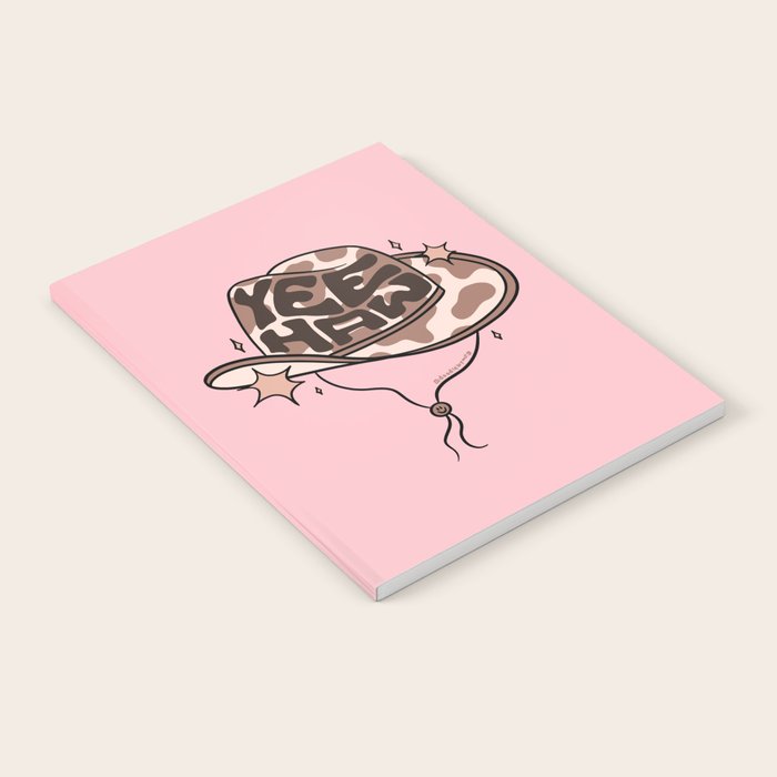 Yeehaw Cowboy Hat Inspired by PANTONE 17 1230 Mocha Mousse Notebook Gallery Image 2