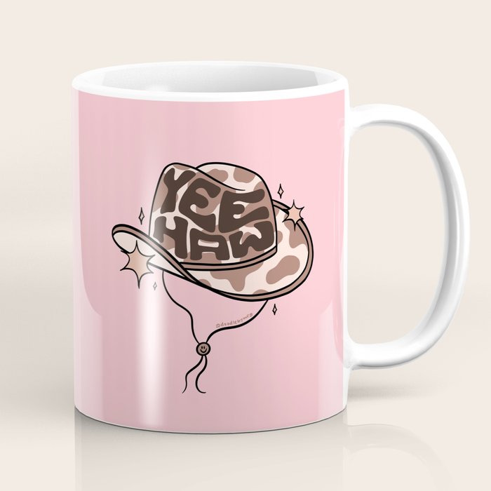 Yeehaw Cowboy Hat Inspired by PANTONE 17 1230 Mocha Mousse Coffee Mug Gallery Image 1