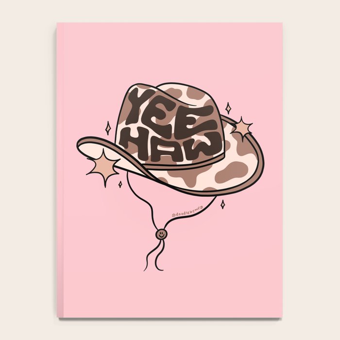 Yeehaw Cowboy Hat Inspired by PANTONE 17 1230 Mocha Mousse Notebook Gallery Image 4