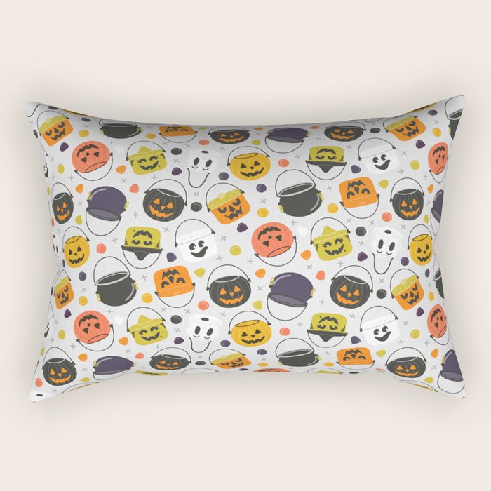 Halloween Candy Buckets Rectangular Pillow Gallery Image 1