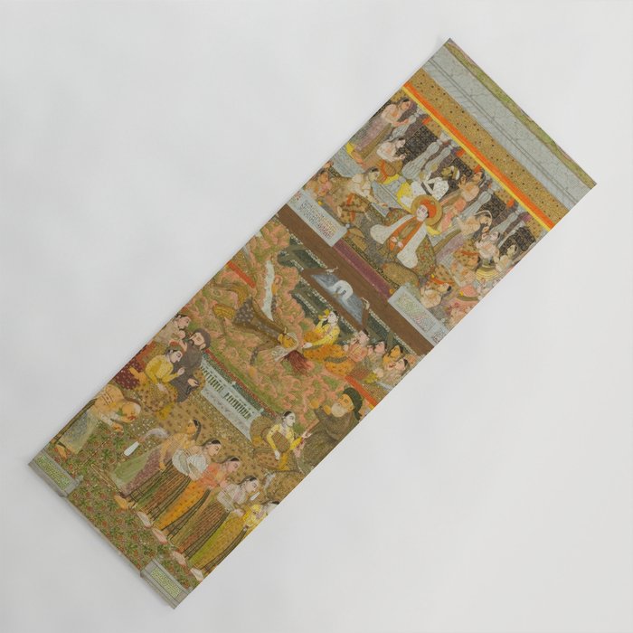 Lovers and beloveds: A composite of scenes from Persian, Urdu, and Sanskrit literature Yoga Mat Gallery Image 1