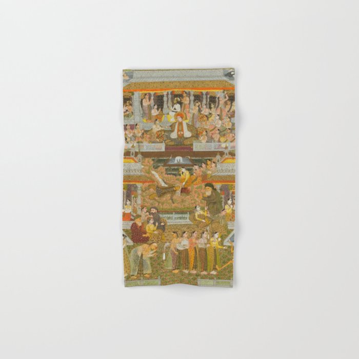 Lovers and beloveds: A composite of scenes from Persian, Urdu, and Sanskrit literature Bath Towel Gallery Image 1
