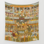 Lovers and beloveds: A composite of scenes from Persian, Urdu, and Sanskrit literature Wall Tapestry Gallery Image 4