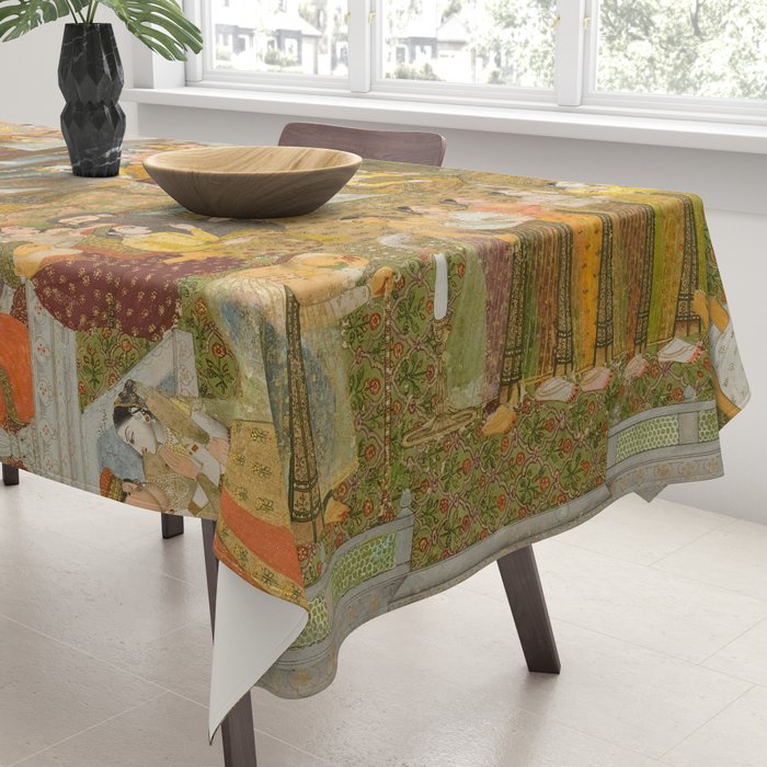 Lovers and beloveds: A composite of scenes from Persian, Urdu, and Sanskrit literature Tablecloth Gallery Image 3
