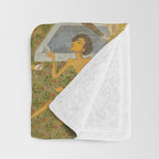 Lovers and beloveds: A composite of scenes from Persian, Urdu, and Sanskrit literature Throw Blanket Gallery Image 3