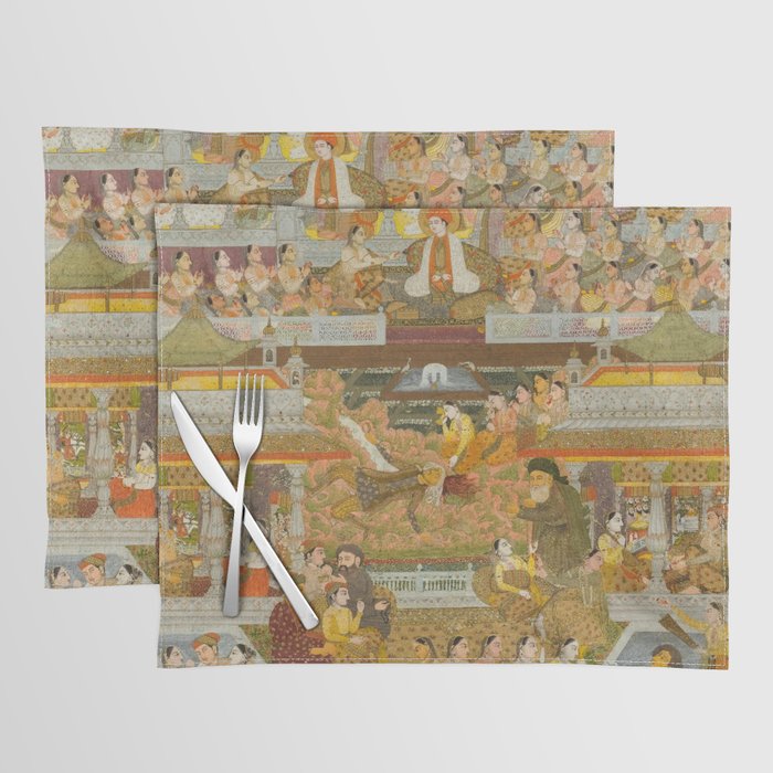 Lovers and beloveds: A composite of scenes from Persian, Urdu, and Sanskrit literature Placemat Gallery Image 1