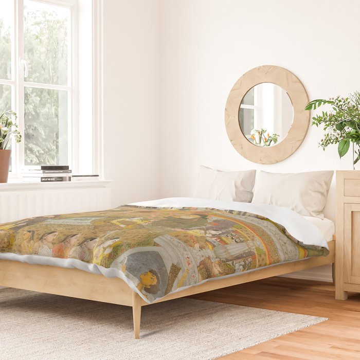 Lovers and beloveds: A composite of scenes from Persian, Urdu, and Sanskrit literature Duvet Cover Gallery Image 2