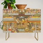 Lovers and beloveds: A composite of scenes from Persian, Urdu, and Sanskrit literature Credenza Gallery Image 1