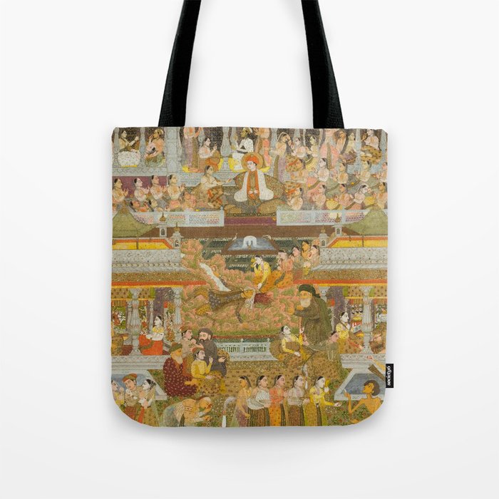 Lovers and beloveds: A composite of scenes from Persian, Urdu, and Sanskrit literature Tote Bag Gallery Image 1
