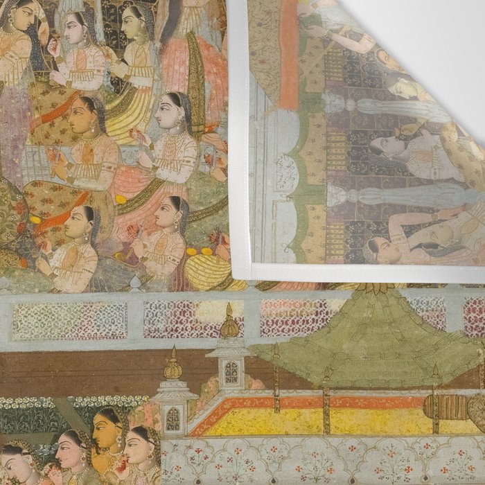 Lovers and beloveds: A composite of scenes from Persian, Urdu, and Sanskrit literature Wall Tapestry Gallery Image 3