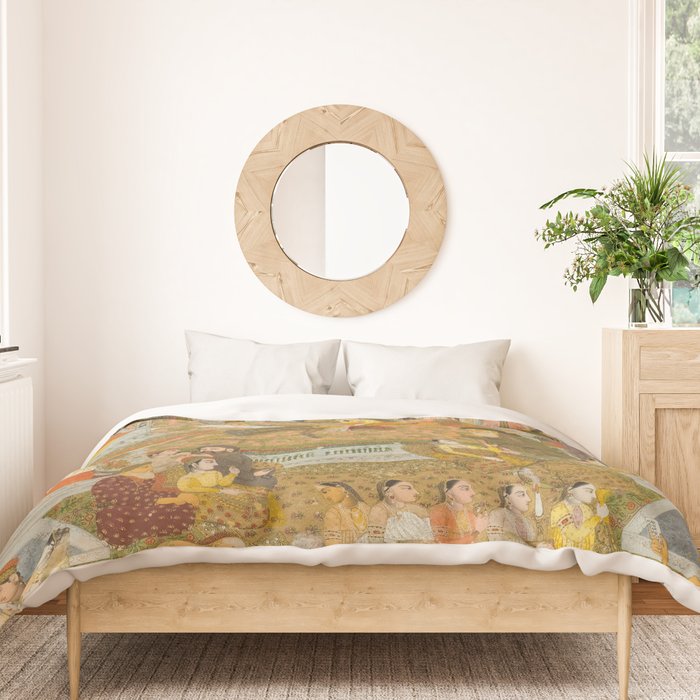 Lovers and beloveds: A composite of scenes from Persian, Urdu, and Sanskrit literature Duvet Cover Gallery Image 3