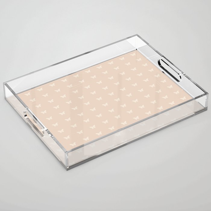 Butterfly Pattern - Neutral Pink Acrylic Tray Gallery Image 1