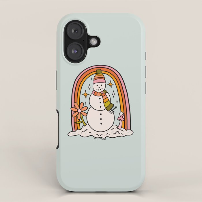 Rainbow Snowman iPhone Case Gallery Image 1