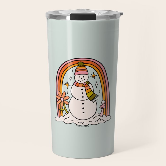 Rainbow Snowman Travel Mug Gallery Image 1