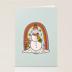 Rainbow Snowman Stationery Card Gallery Image 2