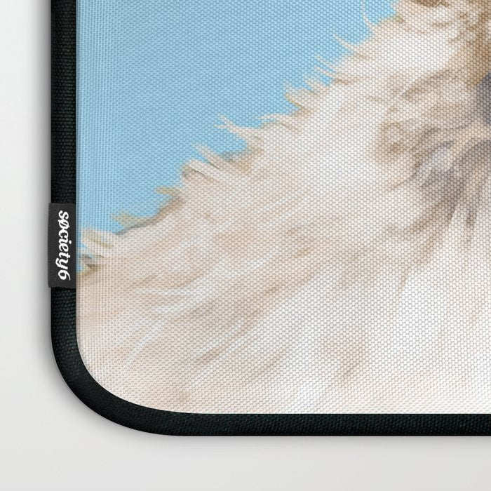 Bubble Gum Sneaky Llama in Blue Laptop Sleeve Gallery Image 3