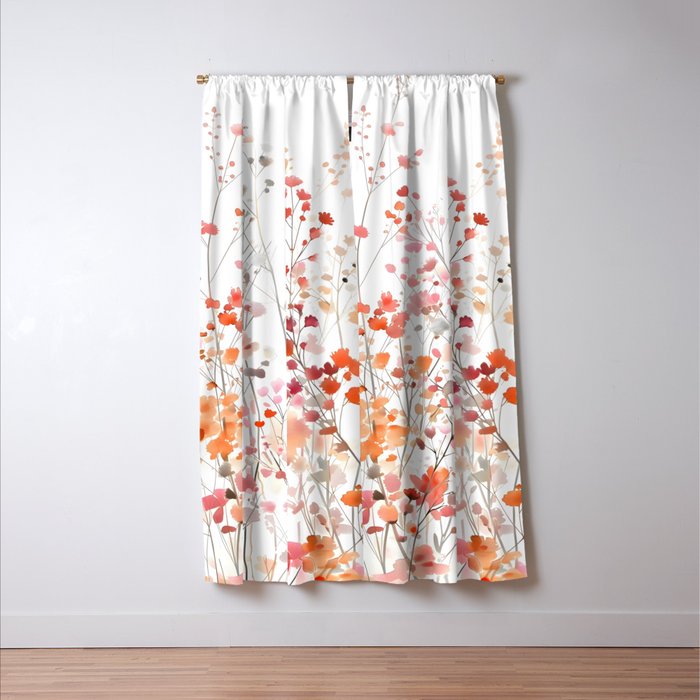 Natureâs Floral Meadowscape Window Curtain Gallery Image 3